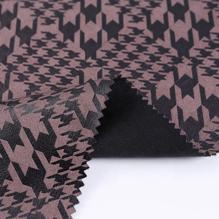 Gold Stamping Bonded Suede Selling Knit Printing 100% Polyester Fabric For Garment