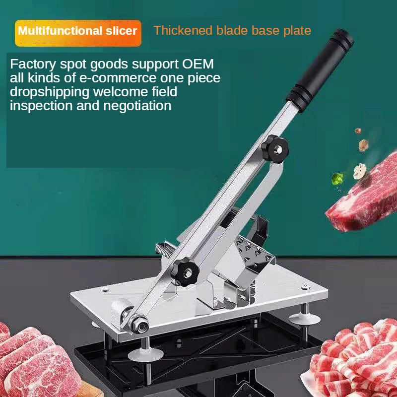 Mutton slicer mutton roll machine home cut frozen meat fat beef commercial manual cutting machine meat cutting machine