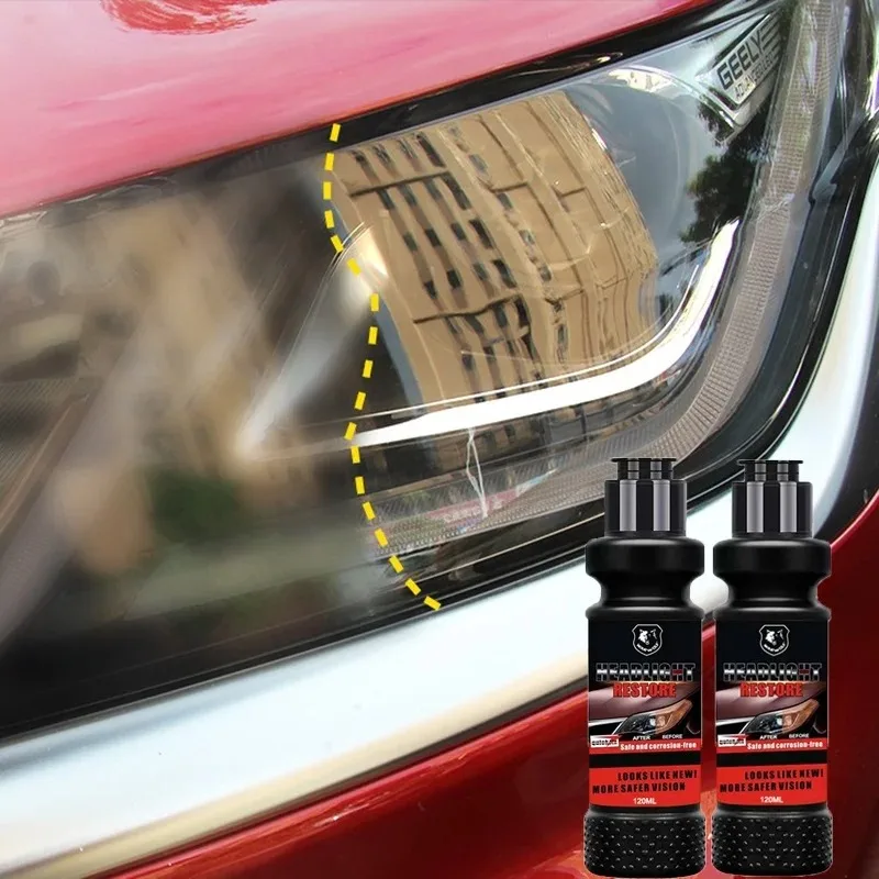 Car Headlight Restoration Polishing Kits Headlamp Scratch Remover Repair Cleaning Paste Remove Oxidation Headlight Polish Liquid