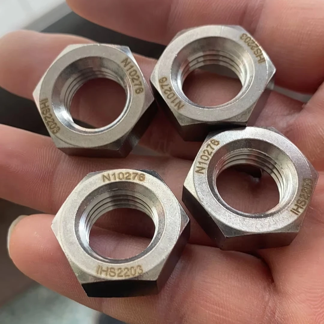 Hastelloy C276 C22 stud bolts with nuts 1/2 3/4 5/8 M8 M10 M12 M24 M27 thread rod stud bolt