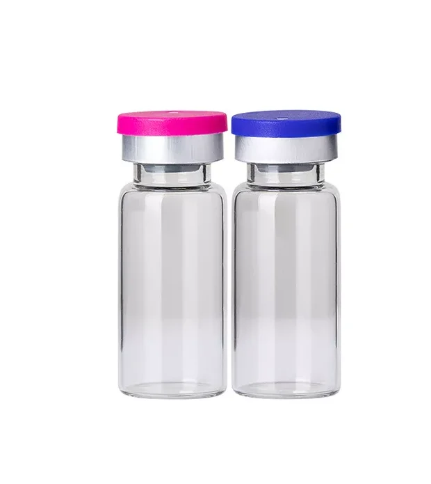 LANJING Empty amber clear transparent sterile 2ml 3ml 5ml pharmaceutical tubular Glass Vials with Rubber Stopper Flip Tear Lid