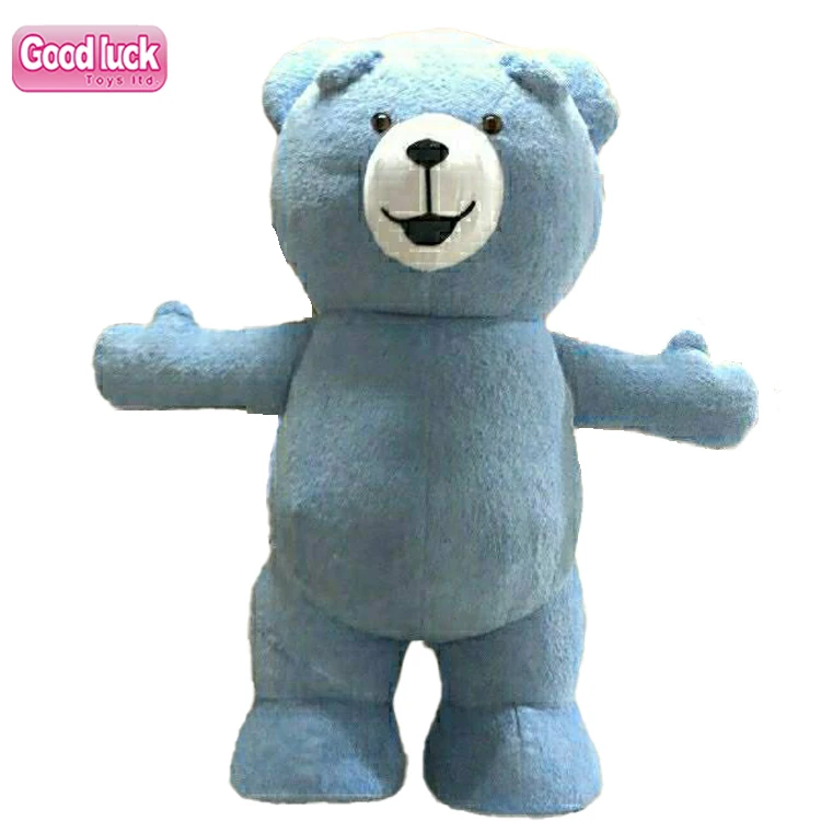 8ft White  teddy Bears Mascot Yellow Video Shot Cartoon 6 Feet  Teddy Bear Costume hot sale pop brown bear with coat
