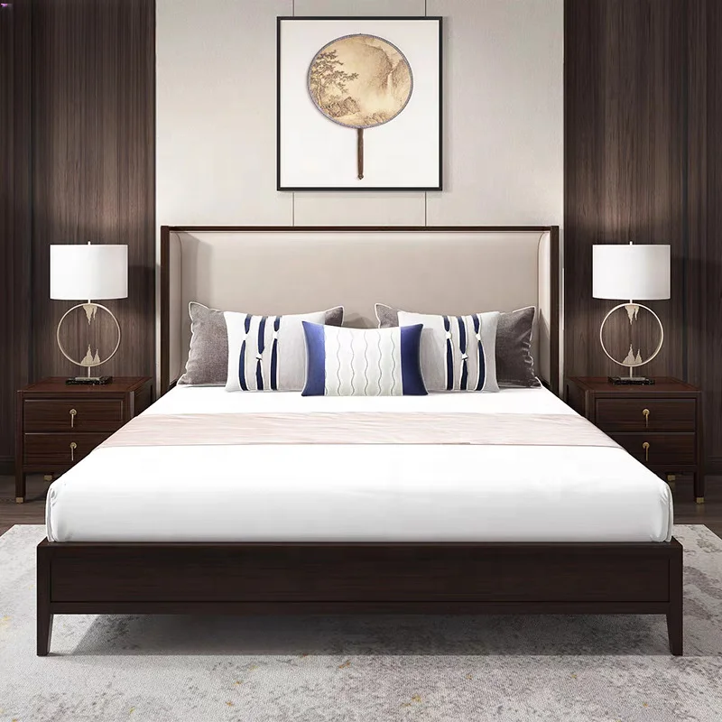 Dark Color Hotel Furniture Dubai Hotel Furniture Sample Wood Bedroom Furniture for Hotel