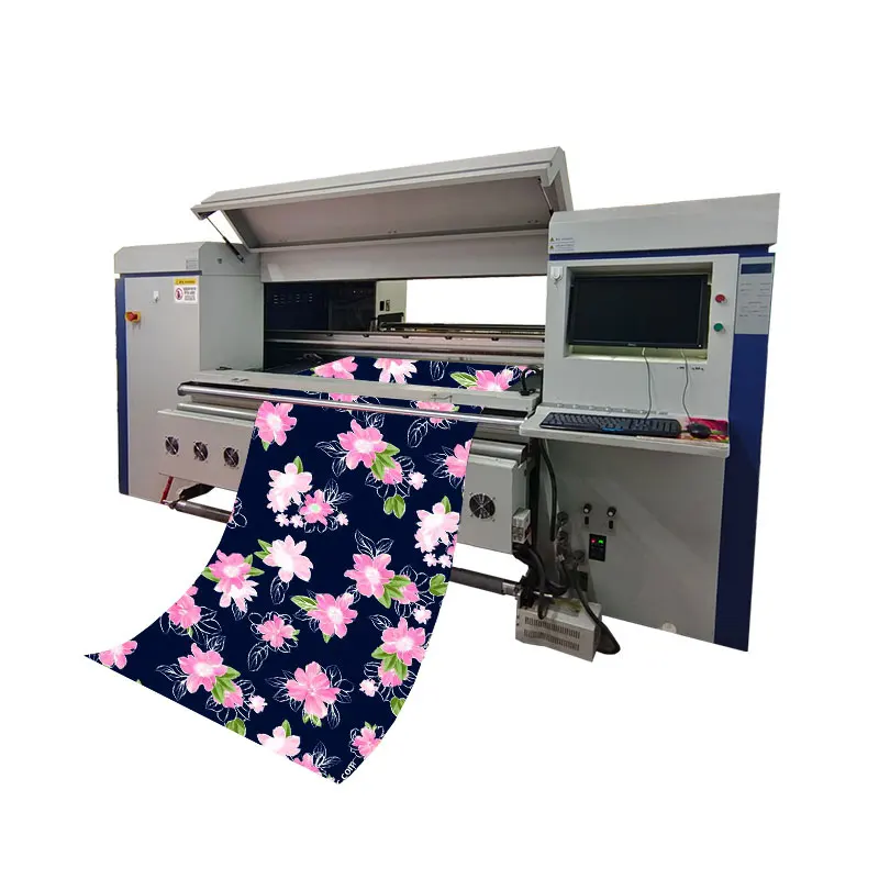Hongjet Large Format Reactive Ink Pigment Ink 16 Head Direct to Fabric Digital Textile Printer for Cotton