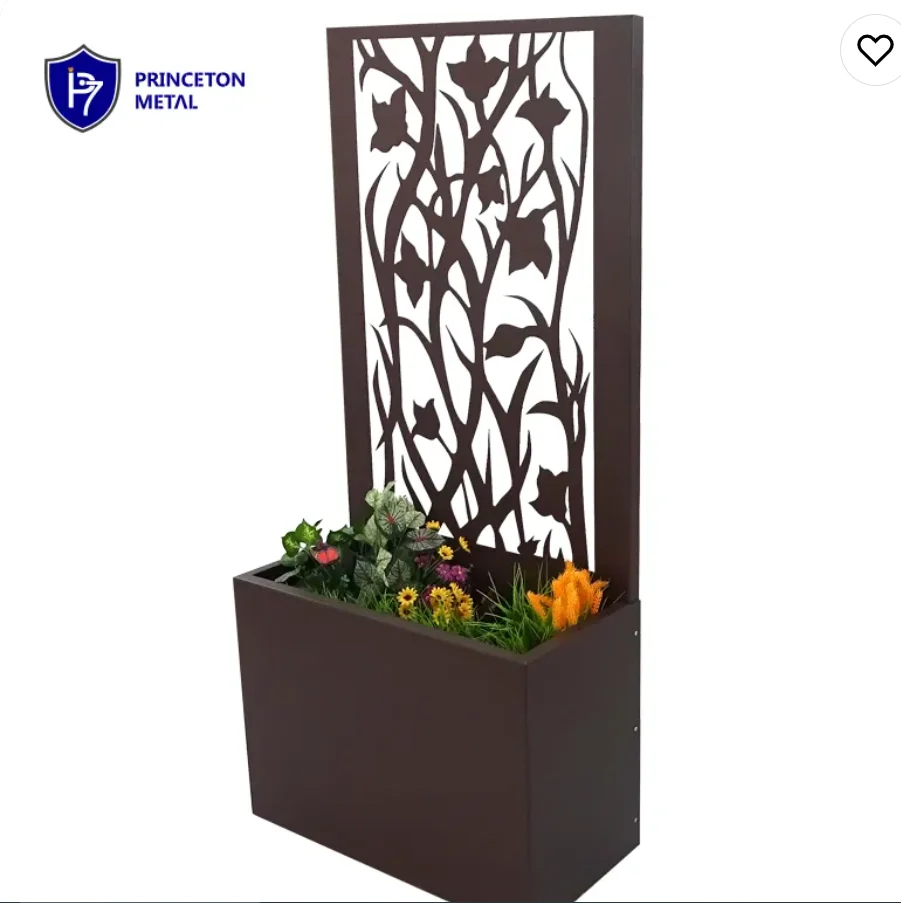 Aluminum Laser Cutting Planter box Decorative Panel Screen Flower Grow Box