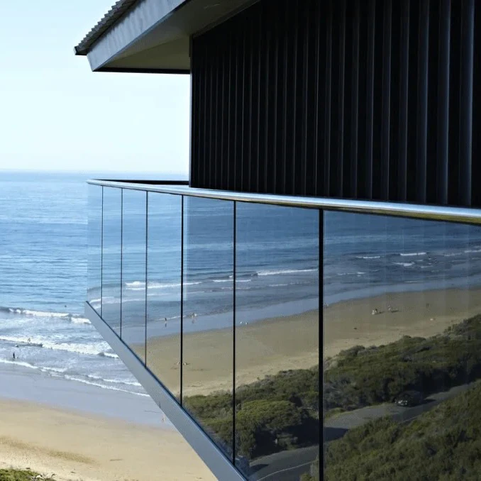 Popular Decking Balcony Balustrade Glass Railings Aluminum u Channel Glass Handrails