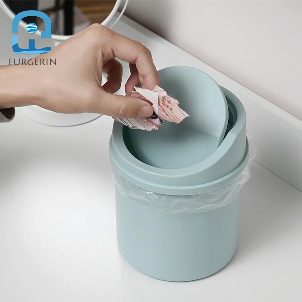 Desktop Small Trash Can Can Bedroom New Girl Heart Home Cute with Cover Network Red Mini Storage Box