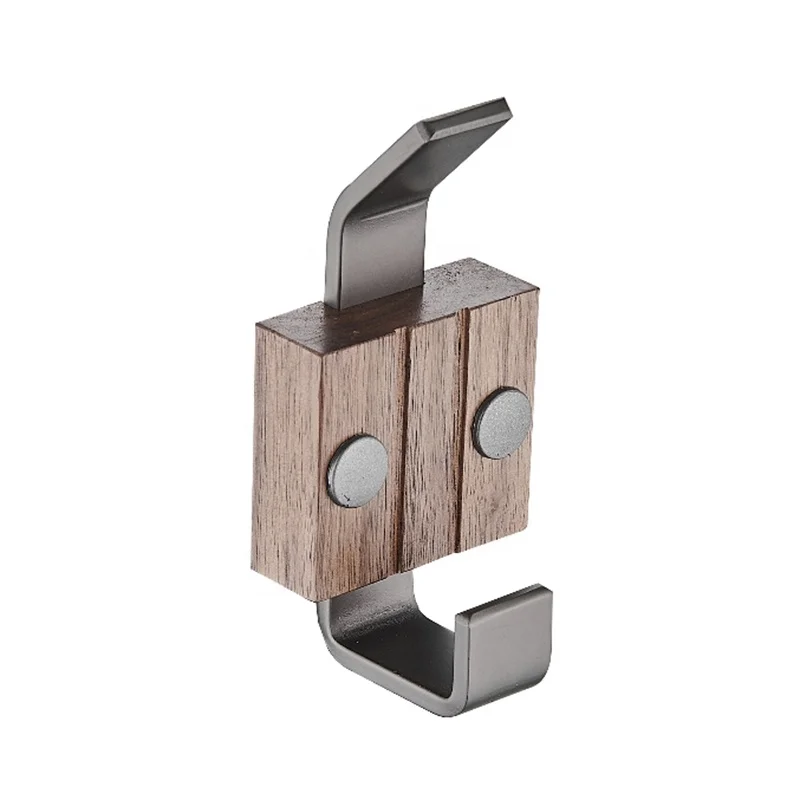 Modern Wood Bathroom Accessory Fittings and Accessories Hardware Set Black For Hotel Apartment Construction
