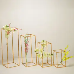 Gold Metal Stand Road Lead Heavenly Wedding Stage Decoration