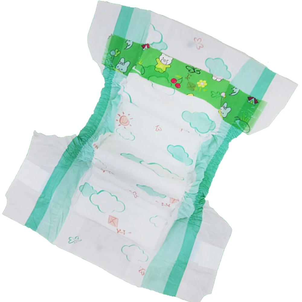 Factory Supply High Quality Baby Diaper Manufacturers in China Non Woven Fabric USA Disposable Magic Tape Printed Nonwoven