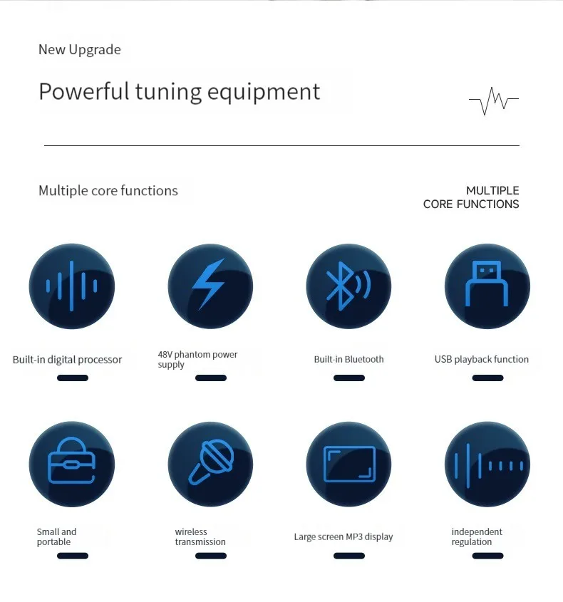 TEBO Customize Best price 4 channels  audio mixer dj control with UHF wireless microphone