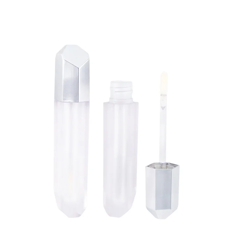
New Arrival Latest Design Luxury Beautiful Unique Sliver Transparent Empty Lip Gloss Tubes 