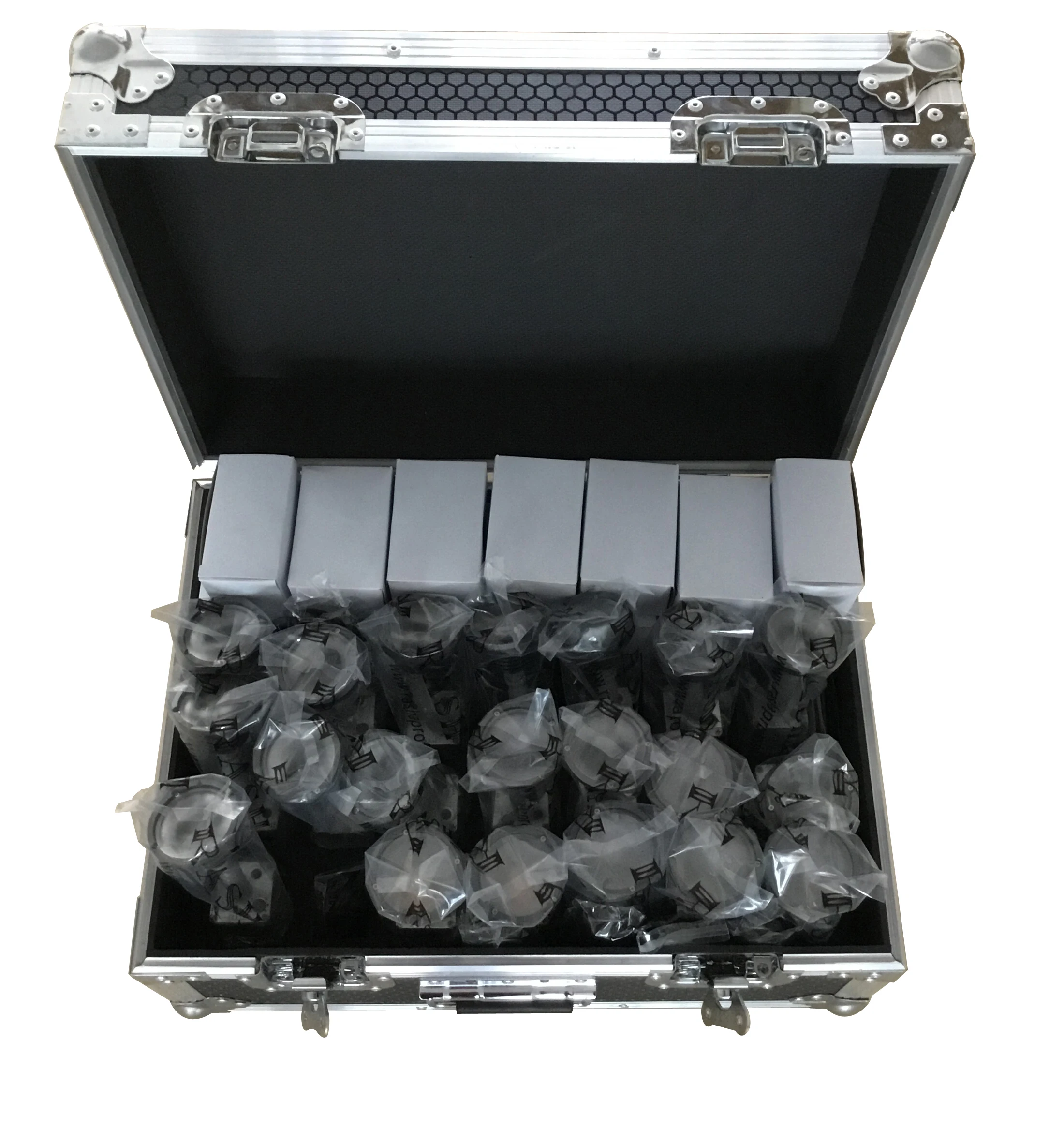 Sailwin Factory Bullet Epin 10W Warmwhite/Coolwhite Battery Powered LED Pinspot Light With 20in1 Charing Flight Case For Wedding