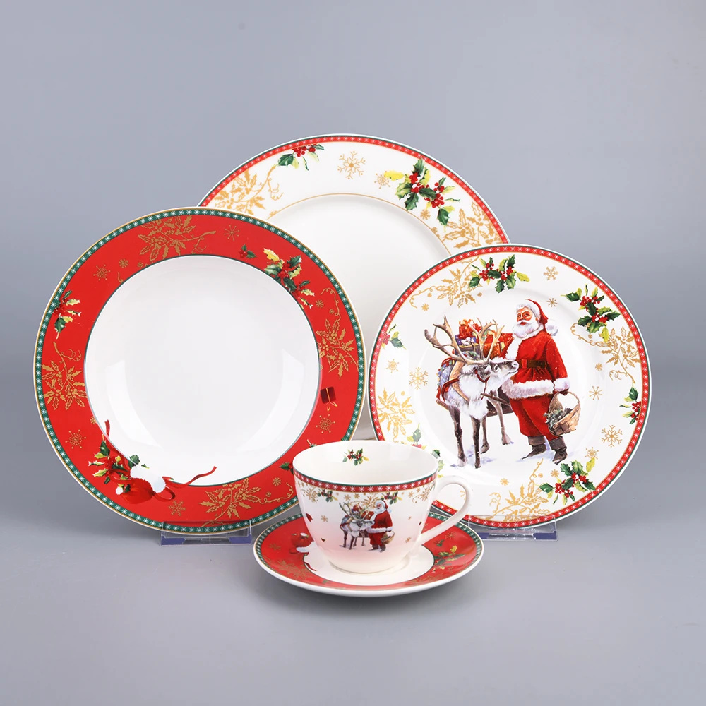 hot plates bone china crockery ceramic christmas dinnerware