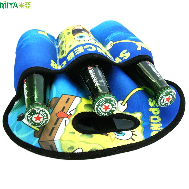 
Hot sale 6 pack carrier neoprene beer bottle holder beverage beer cooler bag 