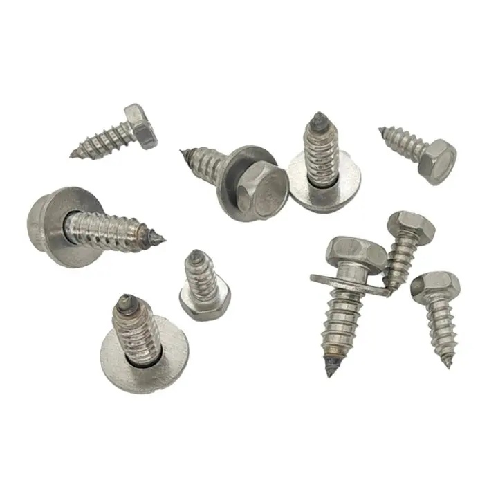 Self-Tapping Hex Screws Fully Threaded High Tensile Loads DIN7976 Tapping Screw with Washer