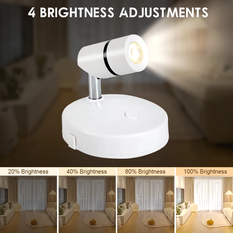 New Hardware Battery LED Night Light Wireless Remote Control Desktop Learning Bedroom Bedside 4000k Small Night Lights