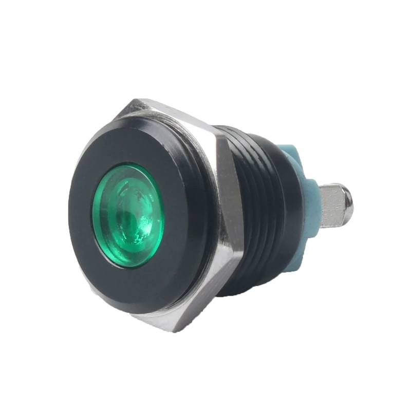 16mm metal indicator light black alumina panel indicator light 5V12V24V220V