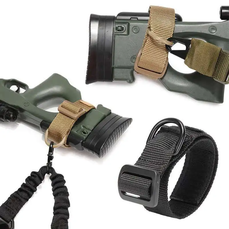 Tactical Shoulder Nylon Strap Loop Attachment With Metal D Ring Adapter