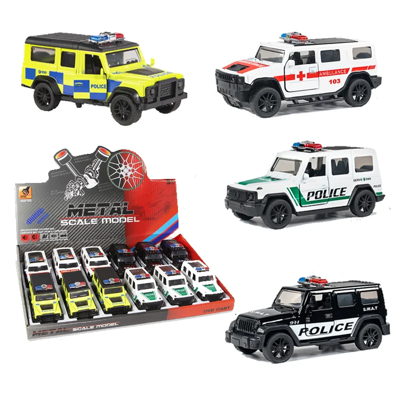 HY 1:43 Pull back Car Die Cast Model Car Door Open Metal Model Car for Kids