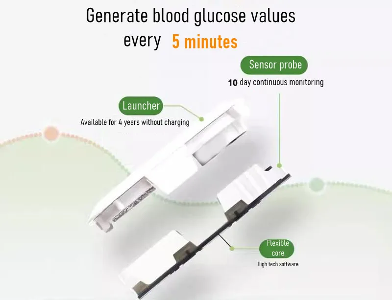 Glucose Blood Sugar Sensor Kit without finger pricks CGM System Sensor Continuous Glucose Monitoring
