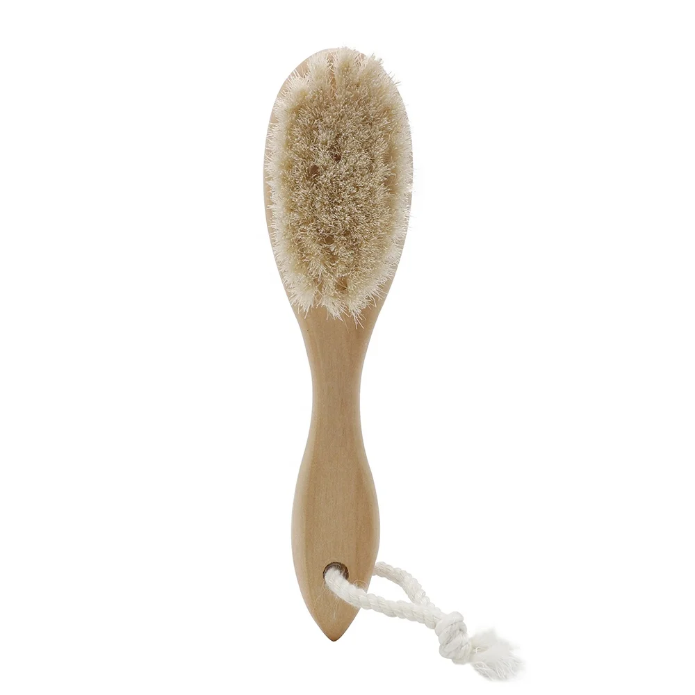 Profession Salon Soft Horse Hair Beard Brush Multicolor Wood Handle Clean Beard Brush
