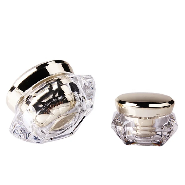 Cosmetic gel container 15g 30g 50g gold acrylic cream jars