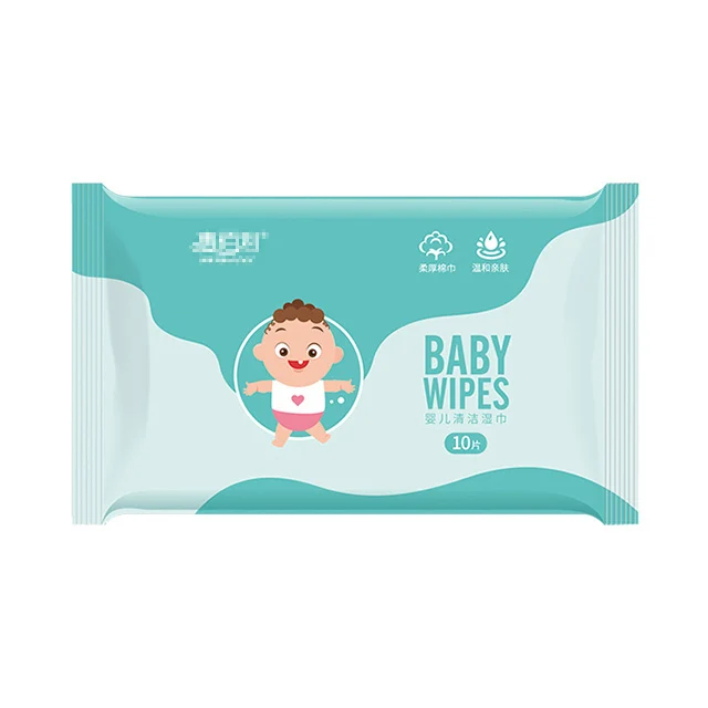 Custom Oem Baby Wipe Case Bag Baby Water 10 Piece Wet Wipes