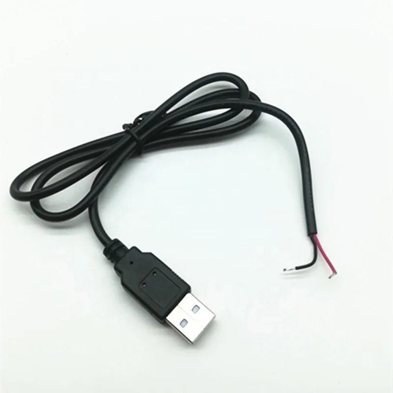 custom usb cables 2.4a USB2.0 male connector to 22awg 2 core USB charging cable