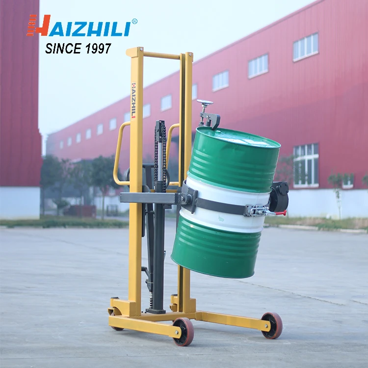 Hydraulic Manual Stacker Truck Hand Equipment Electric Oil Drum Lifter