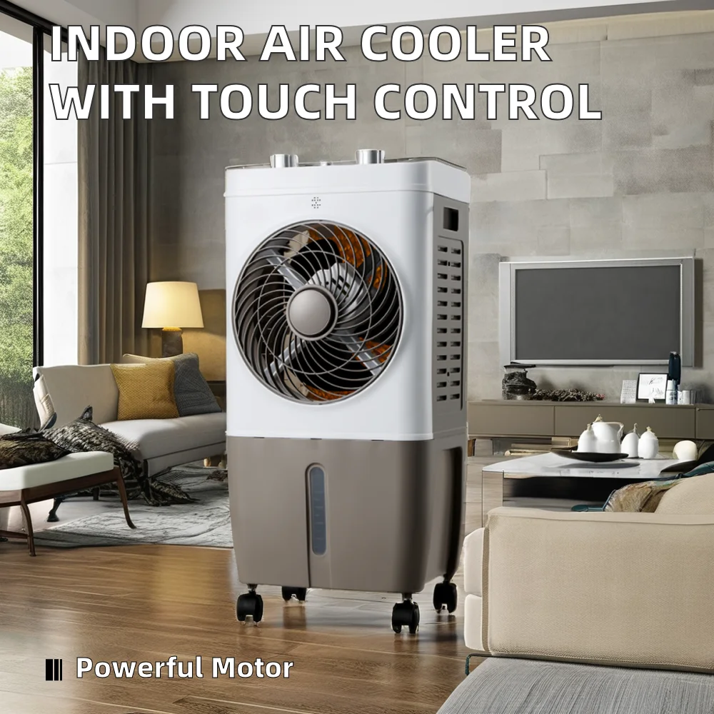 Portable Indoor and Outdoor Air Cooler Fan Electric Power Source Mechanical Control Wet Curtain System for Home & Car Use