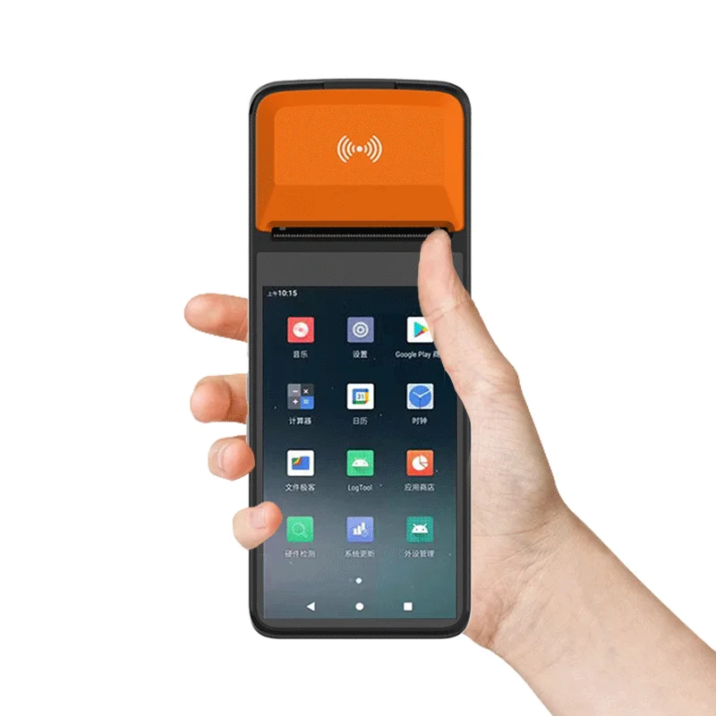 Умная портативная машина мобильный pos сканер QR-кода Android сенсорный экран POS-терминал с принтером