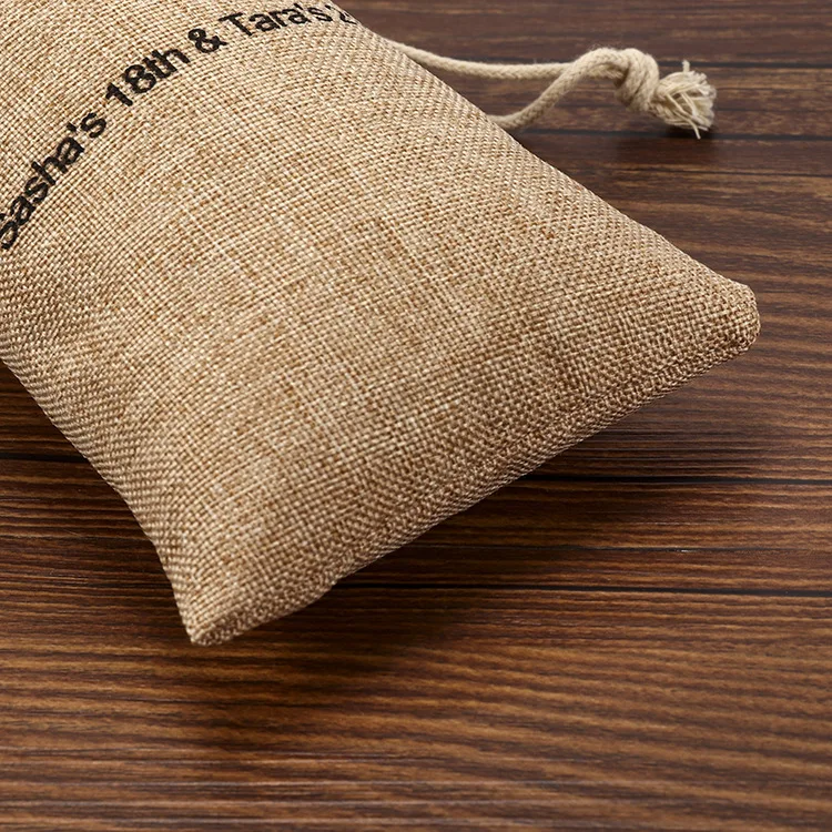 
Custom Eco-friendly Small/Medium/Big Linen pouch Packaging Hemp Gift bags Drawstring Bag 
