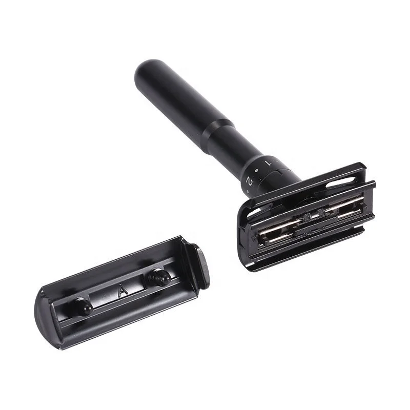 Black Color 6 Adjustable Shaving Degree Razor with Easy Use Shaving Cap Safety Razor