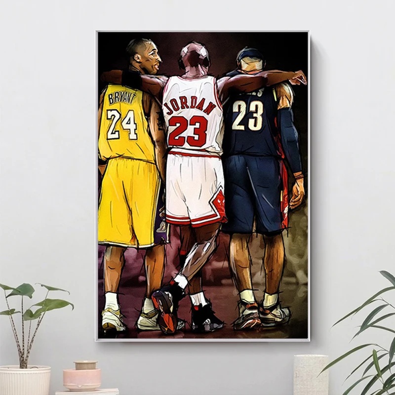 New Kobe Bryant Poster No.24 Basketball Star Poster Wall Art Pictures Painting Wall Art for Living Room Home Decor (No Frame)