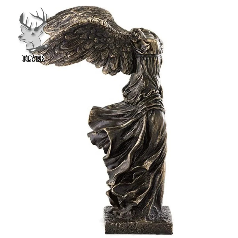 Западная греческая статуя богини в натуральную величину самофракийская Крылатая бронзовая