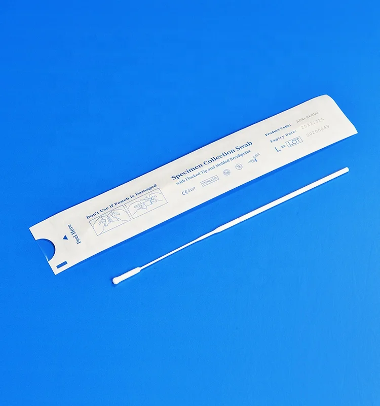 Sterile Individual Packing Nylon Nasopharyngeal Flocking Nasal Swab
