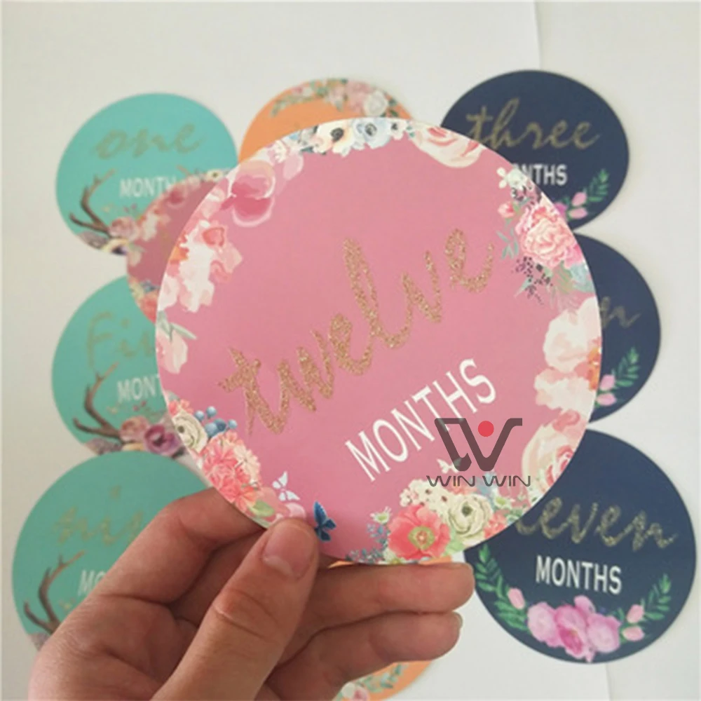 Baby Milestone Plaques Milestone Cards Custom Logo Baby Wooden Monthly Milestone Christmas Card Giveaway Gift