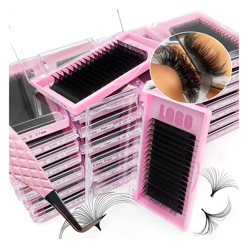 Dark Fluffy C D Curl Lash Eyelash Extension Supplies Trays Cashmere Matte Black Individual EyeLashes Volume Eyelash Extension