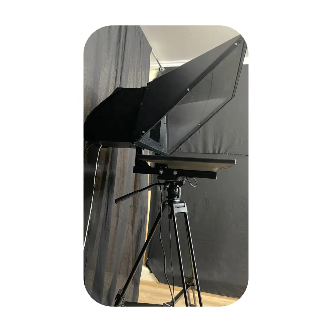 Teleprompter for TV/WEB Broadcasting, Professional Tool for Helping Reading Reverse Text from a Monitor, Large Size 27 Inches