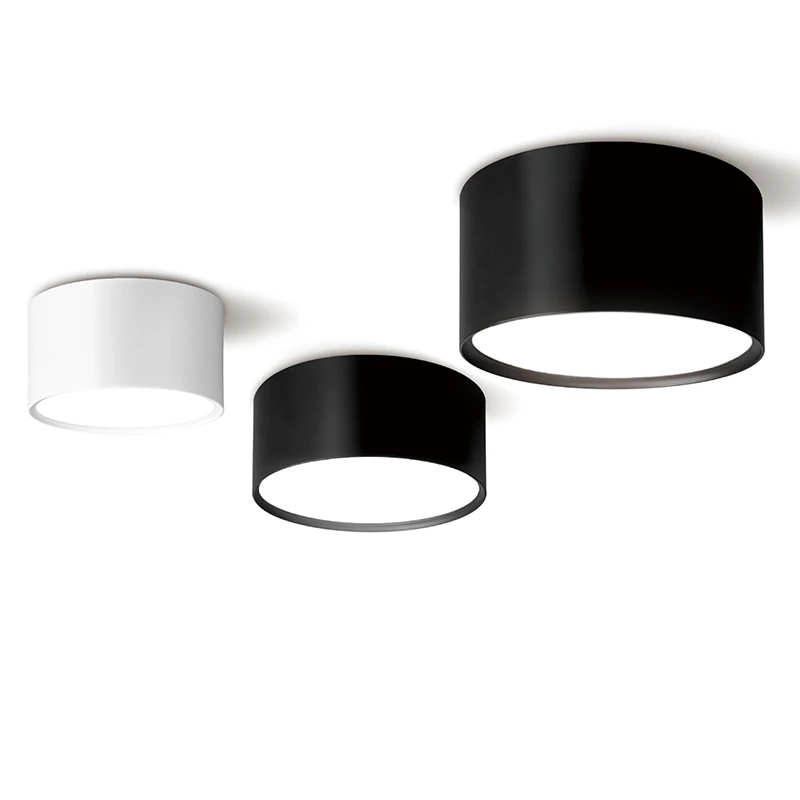 6w 12w 18w 24w Anti Glare Round Ceiling Surface Mounted Cylinder Led Downlight Cob Spot Lights Downlights