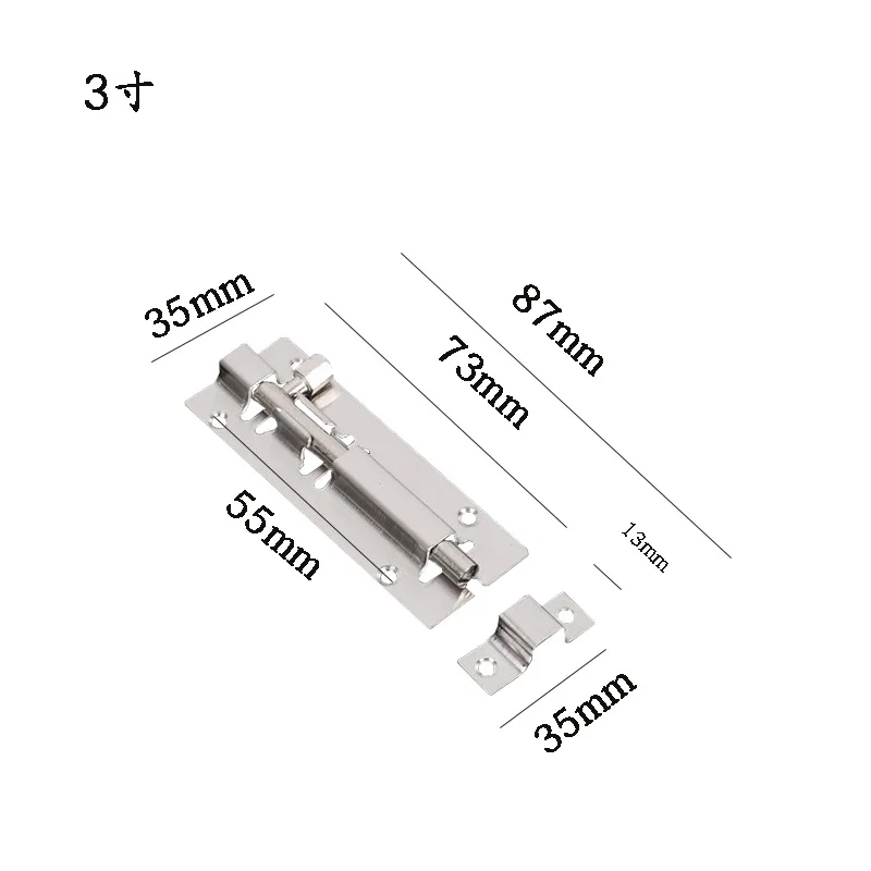 20201115-2, высококачественный цилиндрический башенный болт из нержавеющей стали, 3 дюйма, дверная защелка, замок, защелка ворот