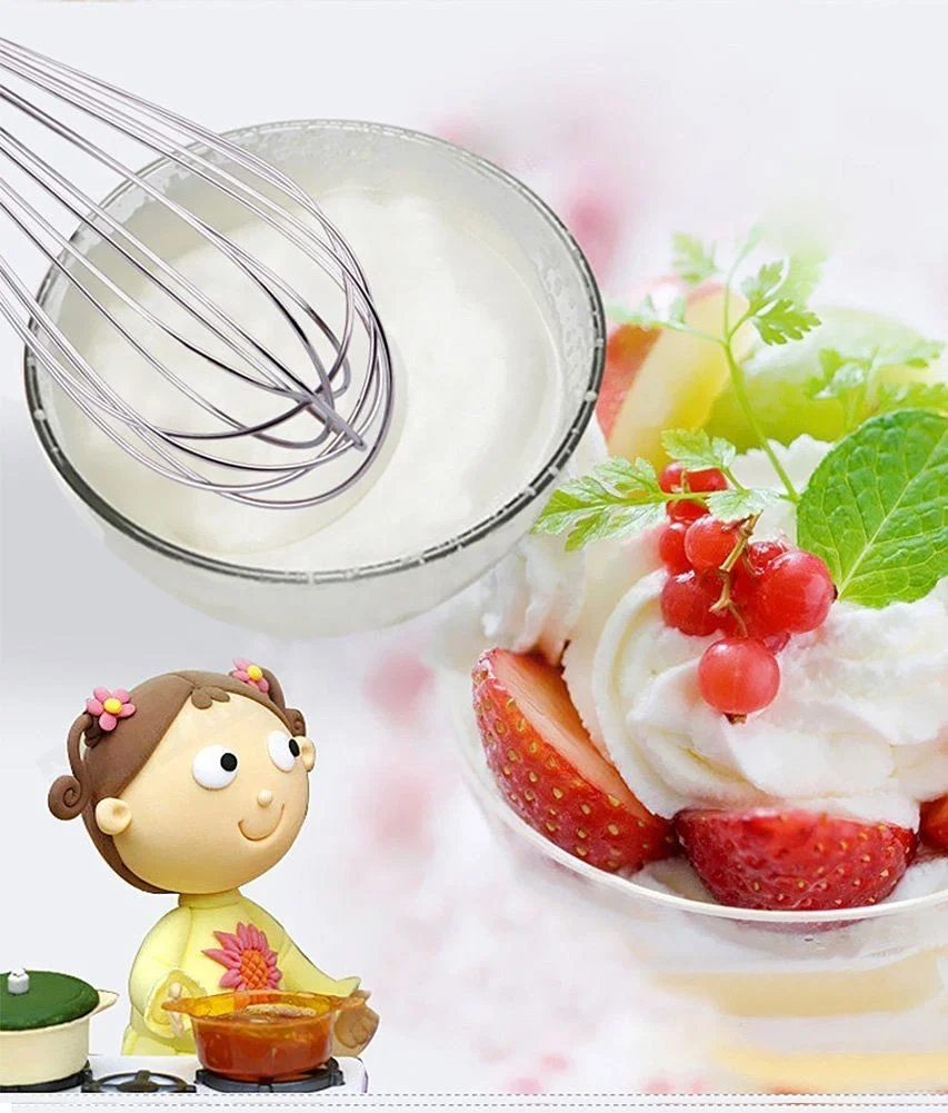 Mini Stainless Steel Balloon Wire Whisk Manual Egg Beater Mixer Milk Cream Butter Whisk Mixer Home Kitchen Baking Utensil