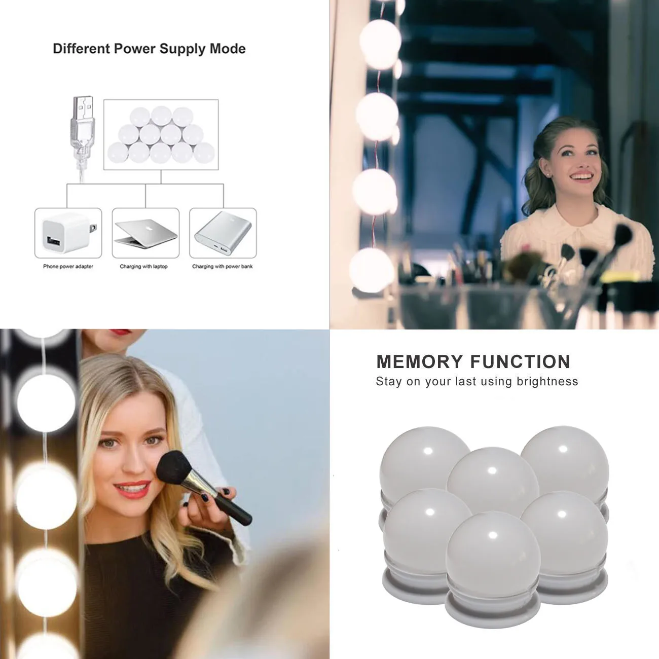 Dressing table make up mirror Hollywood mirror LED bulb