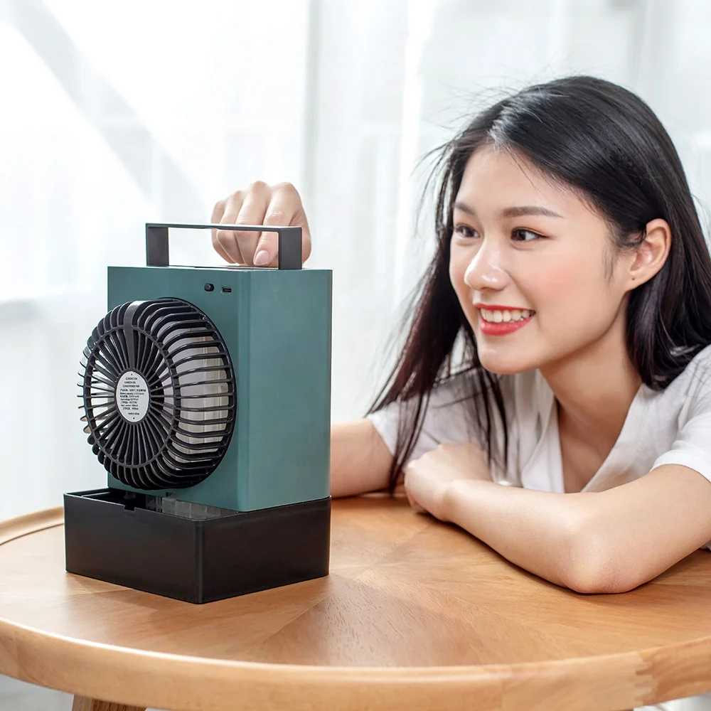 
2020 Best Price Quiet Working Mini Electric Ultrasonic Water Mist Air Conditioner Fan Portable Cooler Air Air Cooler 