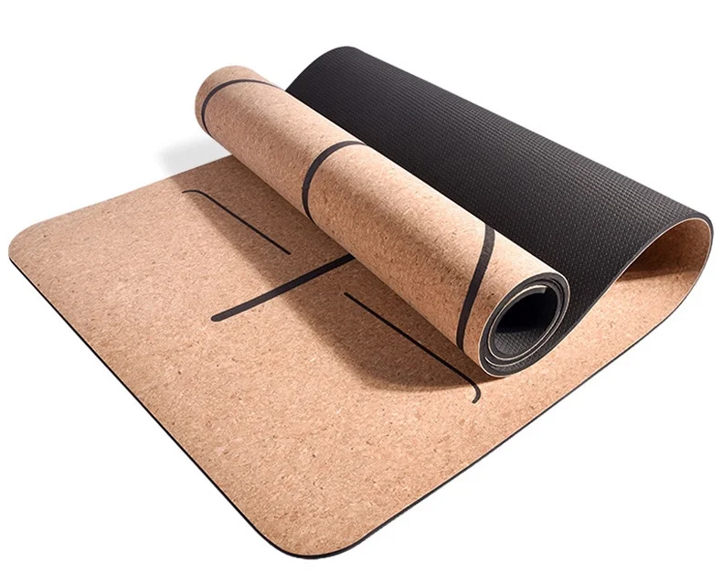 Wholesale Label Eco Friendly wholesale for children exercise Cork 4 mm Natural Rubber outdoor Yoga Mats