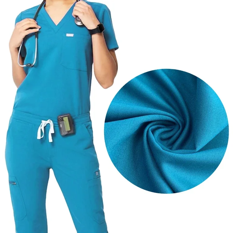 High quality uniform fabric polyester rayon spandex fabric medical TRS nurse uniform fabric