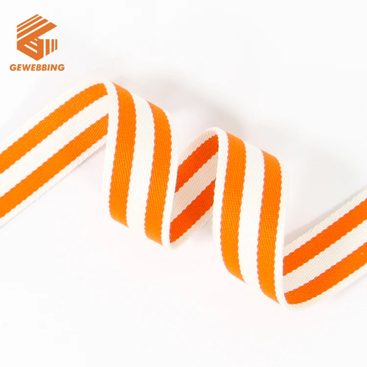  Eco-Friendly Customized 100% Polyester Herring Bone Belt Webbing Woven Tape for Bag Garment