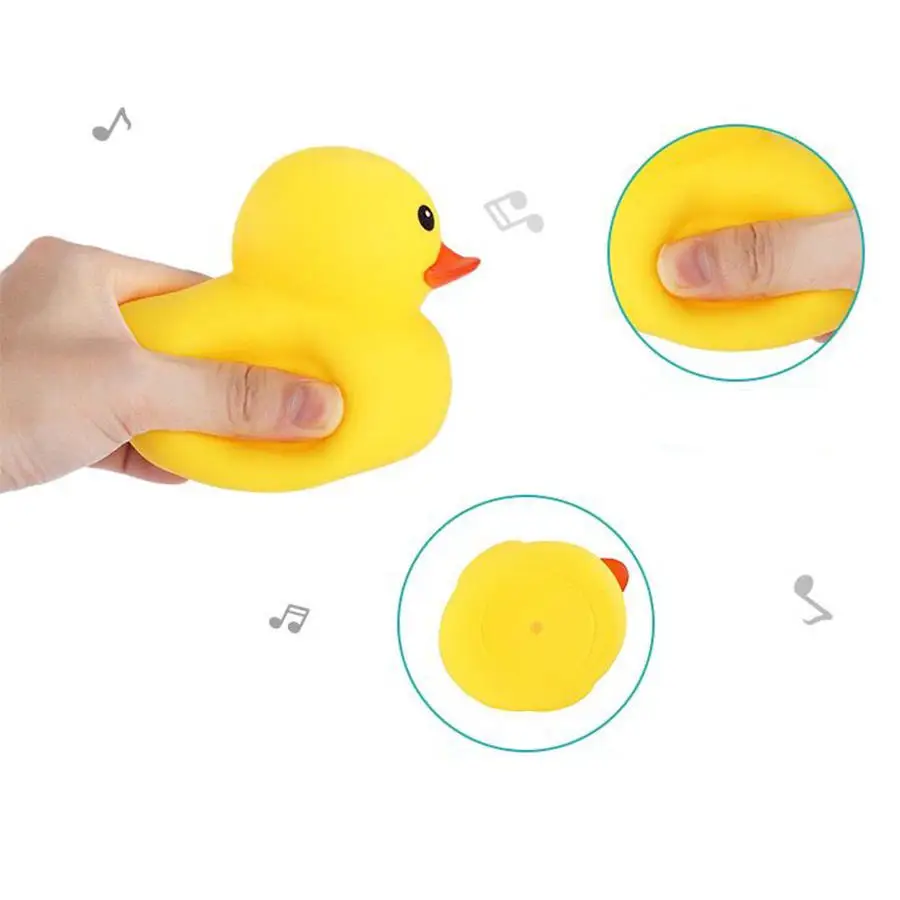 Wholesale Squeeze Yellow Bulk Rubber Duck Toys Kids Shower Swimming Bath Toy Sound Floating Ducks For Baby