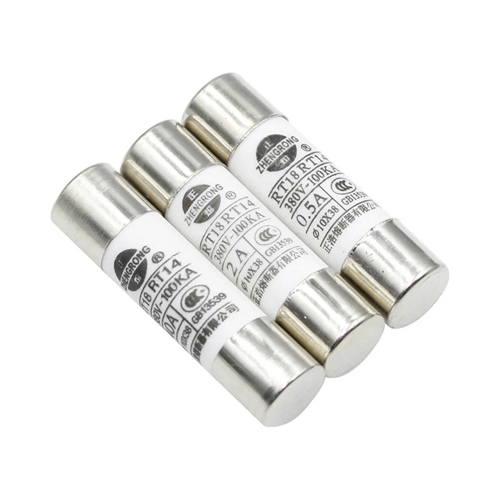 10*38 Fast blow Ceramic Fuse 10x38mm Fuse 380V 500V 0.5A 1A 2A 3A 4A 5A 6A 8A 10A 16A 20A 25A 32A 40A RO15 RT18 RT14